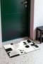 White and Black Minimal Geometric Ivy-Patterned Doormat, 40x60 cm, with Non-Slip Sole, Decorative - 3