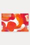 Orange and Red Retro Patterned Fluid-Shaped Doormat, 40x60 cm, with Non-Slip Sole, Decorative - 5