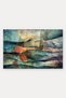 Blue and Orange Wavy-Patterned Doormat, 40x60 cm, with Non-Slip Sole, Decorative - 5