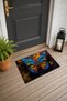 Blue Butterfly Dance Pattern 608 Doormat, 40x60 cm, Non-Slip Sole, Decorative
