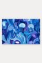 Blue and Purple Jellyfish Wave-Patterned Doormat, 40x60 cm, with Non-Slip Sole, Decorative - 5