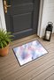 Lilac-Pink Pastel Brushstroke-Patterned Doormat, 40x60 cm, with Non-Slip Sole, Decorative