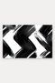Black and White Zigzag Patterned Door Mat, 40x60 cm, with Non-Slip Sole, Decorative - 5
