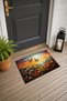 Orange Butterfly Spring Pattern 673 Doormat, 40x60 cm, Non-Slip Sole, Decorative