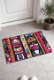 Pink and Orange Aztec Stripe Patterned Doormat, 40x60 cm, with Non-Slip Sole, Decorative - 2