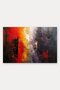 Red and Purple Textured Oil-Paint-Patterned Doormat, 40x60 cm, with Non-Slip Sole, Decorative - 5