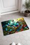Blue Butterflies Spring-Patterned Doormat, 40x60 cm, Non-Slip Sole, Decorative - 2