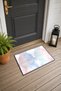 Pastel Lilac Butterfly Silhouette Patterned Doormat, 40x60 cm, with Non-Slip Sole, Decorative