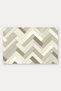 Beige-Gray Herringbone Patterned Doormat, 40x60 cm, with Non-Slip Sole, Decorative - 5