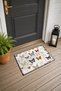 Blue Butterfly Dance Pattern 517 Doormat, 40x60 cm, Non-Slip Sole, Decorative
