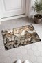 White Butterfly Garden Pattern 597 Doormat, 40x60 cm, Non-Slip Sole, Decorative - 2