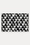 Black and White Pyramid-Patterned Doormat, 40x60 cm, with Non-Slip Sole, Decorative - 5