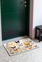 Yellow and White Butterflies Pattern 430 Doormat, 40x60 cm, Non-Slip Sole, Decorative - 3