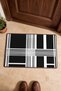 Black-Backed White Plaid Door Mat, 40x60 cm, with Non-Slip Sole, Decorative - 4