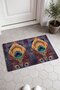 Purple Copper Peacock Feather-Patterned Doormat, 40x60 cm, with Non-Slip Sole, Decorative - 2