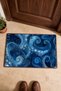 Navy Blue Octopus-Arm Wave-Patterned Doormat, 40x60 cm, with Non-Slip Sole, Decorative - 4