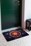 Orange and Blue Mandala-Patterned 963 Doormat, 40x60 cm, with Non-Slip Sole, Decorative - 3