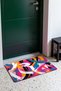 Pink and Blue Wavy-Brushstroke Patterned Doormat, 40x60 cm, with Non-Slip Sole, Decorative - 3