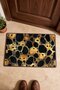 Black Gold Cell Leopard Print Doormat, 40x60 cm, with Non-Slip Sole, Decorative - 4