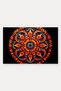 Orange and Blue Mandala-Patterned 369 Doormat, 40x60 cm, with Non-Slip Sole, Decorative - 5