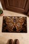 Door Mat with Gold Butterfly Motif, 40x60 cm, Non-Slip Sole, Decorative - 4