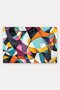 Colorful Cubist Curved Mosaic-Patterned Doormat, 40x60 cm, with Non-Slip Sole, Decorative - 5