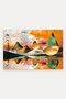Orange and Green Abstract Patterned Doormat, 40x60 cm, with Non-Slip Sole, Decorative - 5