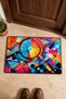 Colorful Geometric Waves Pattern 016 Doormat, 40x60 cm, Non-Slip Sole, Decorative - 4