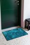 Petrol Blue Wavy Textured Patterned Doormat, 40x60 cm, with Non-Slip Sole, Decorative - 3