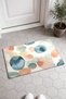 Cream, Navy, and Peach Watercolor Pebble-Patterned Doormat, 40x60 cm, with Non-Slip Sole, Decorative - 2