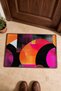 Orange and Pink Retro Patterned Doormat, 40x60 cm, with Non-Slip Sole, Decorative - 4