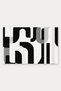 Black and White Retro Wavy Stripe Pattern Door Mat, 40x60 cm, Non-Slip Sole, Decorative - 5