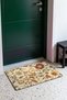 Cream-Brown Vintage Floral Print Doormat, 40x60 cm, with Non-Slip Sole, Decorative - 3