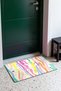 Pastel Rainbow striped pattern doormat, 40x60 cm, Non-Slip Sole, Decorative - 3