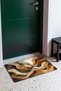 Coffee Beige Layered Wavy Pattern Entryway Doormat, 40x60 cm, with Non-Slip Sole, Decorative - 3