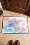 Pink and Blue Pastel Cloud-Patterned Doormat, 40x60 cm, with Non-Slip Sole, Decorative - 4