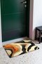 Orange and Black Wavy Abstract Patterned Doormat, 40x60 cm, with Non-Slip Sole, Decorative - 3
