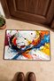 Colorful Brush Swirl Splatter-Patterned Doormat, 40x60 cm, with Non-Slip Sole, Decorative - 4
