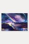 Purple and Blue Holographic Snake-Skin Patterned Doormat, 40x60 cm, with Non-Slip Sole, Decorative - 5