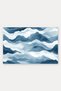 Gray and Blue Watercolor-Style Wavy-Patterned Doormat, 40x60 cm, with Non-Slip Sole, Decorative - 5