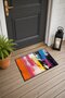 Vibrant, Colorful, Abstract Patterned Doormat, 40x60 cm, with Non-Slip Sole, Decorative