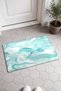 Mint White Soft Water Wave Pattern Doormat, 40x60 cm, Non-Slip Sole, Decorative - 2