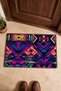 Purple Neon Pink Aztec-Patterned Doormat, 40x60 cm, with Non-Slip Sole, Decorative - 4