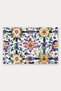 White Otomi Folk Floral Print Doormat, 40x60 cm, with Non-Slip Sole, Decorative - 5