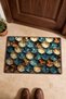 Blue and Brown Geometric Patterned 366 Doormat, 40x60 cm, Non-Slip Sole, Decorative - 4