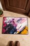 Pink and Yellow Abstract Patterned Doormat, 40x60 cm, with Non-Slip Sole, Decorative - 4