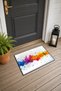 Colorful Abstract Patterned Doormat 833, 40x60 cm, Non-Slip Sole, Decorative