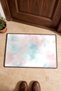 Pink and Aqua Batik Print Doormat, 40x60 cm, with Non-Slip Sole, Decorative - 4