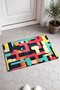 Colorful Retro Maze Geometric Patterned Doormat, 40x60 cm, Non-Slip Sole, Decorative - 2