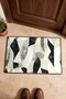 Cream-Colored Black Marble Patterned Door Mat, 40x60 cm, with Non-Slip Sole, Decorative - 4